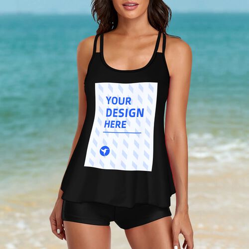 FindA Custom 200g Women's Sling Two-Piece Swimsuit Set-Heat Transfer