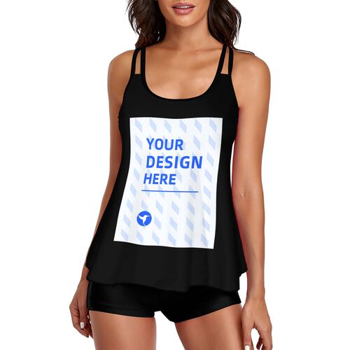 FindA Custom 200g Women's Sling Two-Piece Swimsuit Set-Heat Transfer