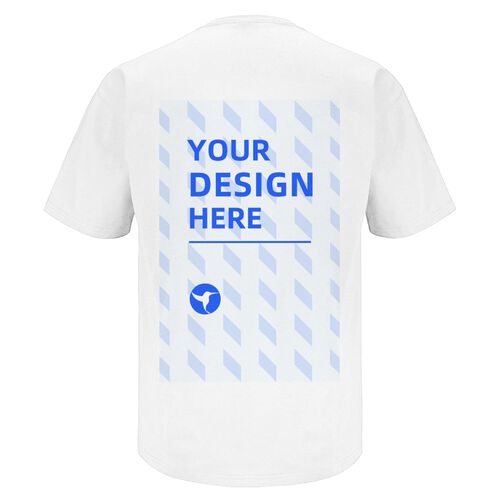 Sheinnest Custom 180g Men's Cotton Round Neck Short Sleeve Heat Transfer T-Shirt - Back
