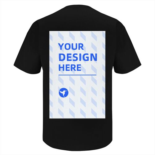 Sheinnest Custom 180g Men's Cotton Round Neck Short Sleeve Heat Transfer T-Shirt - Back